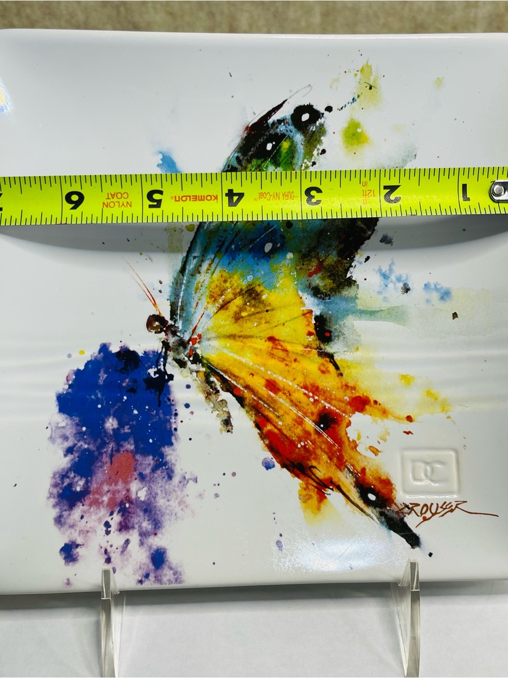 Dean Crouser Hummingbird and Butterfly Porcelain Artisan Serving Plates, MS DS - Picture 5 of 13